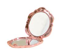 Miroir De Maquillage De Voyage Compact - Miroir De Maquillage Double Face En Forme De Space De Maquillage Pliable Avec Grossissement | Sac De Voyage Pour Femme Et Fille, Poche Vanity Beauty