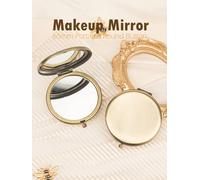 Miroir De Maquillage Double Face À Bouton Rond,1 Pièce,Cadeau De Mariage Pour Fête D'anniversaire,Vacances,S?Ur,Tante,Maman,Léger.Ae-0017-Brz.