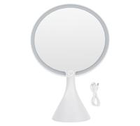 Miroir de Maquillage éclairé Miroir de courtoisie LED Grand diamètre 23,2 cm luminosité réglable 3 températures de Couleur Miroir cosmétique à intensité Variable pour dortoir