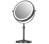 Miroir de maquillage éclairé par LED avec hauteur et côté grossissant pour des cosmétiques impeccables Miroir de maquillage avec lumière