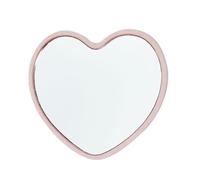 Miroir de maquillage en forme de cœur - Mini coiffeuse, outil de poche pour adolescents, lentille en aluminium avec taille portable, accessoires de toilettage, compagnon de poche pour les coupes de