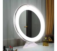 Miroir De Maquillage Grossissant 10x Avec Lumière Led,Miroir De Maquillage Cosmétique Rotatif À 360 Degrés,Ventouse,Miroir De Salle De Bain Et De Douche.