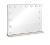 Miroir Hollywood DOS225G 15 LED USB-C commande tactile intensité réglable 3 modes Gris