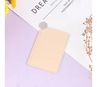 Miroir De Maquillage Incassable En Acier Inoxydable,Style Carte Portable,Mini Poche Incassable,Couverture En Cuir Pu,1 Pièce.Type 1
