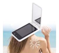 Miroir De Maquillage Intelligent De Voyage Rechargeable Avec CaméRa Uv, Miroir De Poche Pour Le Maquillage, DéTection De La Protection Solaire, Avec Carte De Test Uv,White