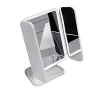 Miroir de maquillage LED intelligent portable - Luminosité réglable, design pliable, double source d'alimentation, idéal pour une application de maquillage impeccable en déplacement