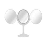 Miroir de maquillage LED pliable et rotatif, miroir cosmétique tactile pour chambre à coucher, dressing, blanc