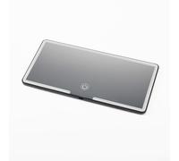 Miroir de maquillage LED pour voiture, 24,5 x 12 cm, trois modes à intensité variable, écran tactile, miroir de courtoisie éclairé pour une application sans faille dans les véhicules (noir)