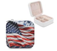 Miroir de maquillage, miroir de maquillage imprimé drapeau américain, miroir de maquillage portable, miroir de maquillage durable, miroir de maquillage de bureau, Drapeau des USA, Taille unique,