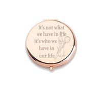 Miroir de maquillage Mouse Chef It Not What We Have In Life It Who We Have In Our Life Miroir Remy Rat Cadeau pour fan de film de dessin animé Cadeau pour amoureux de souris (miroir de maquillage