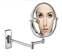 Miroir de Maquillage Mural grossissant, Miroir de Maquillage pour Salle de Bain, Extensible des Deux côtés, pivotant à 360 degrés, Bras Extensible, sans lumière, pour Filles (6 Pouces x3)