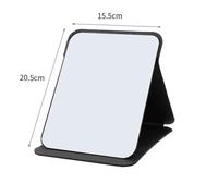 Miroir De Maquillage Pliant De Haute Qualité,Portable,De Bureau,Simple Face,Créatif,Pour Femmes,Document Solide,Debout - Type Black-M