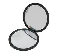 Miroir de maquillage portable pliable avec verre double face, petit sac à main rond miroir pour voyage et usage quotidien Vanity pliable de poche, Noir , Taille unique