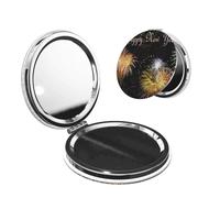 Miroir de maquillage portable pour femme, miroir de beauté compact grossissant pour filles, bonne année, miroirs de poche légers double face pour voyage, maison, bureau, petits miroirs de maquillage