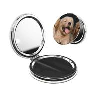 Miroir de maquillage portable pour femme, miroir grossissant compact pour filles, chiens, chiots, animaux domestiques, miroirs de poche légers double face pour voyage, maison, bureau, petits miroirs