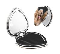 Miroir de maquillage portable pour femme, miroir grossissant compact pour filles, chiens, chiots, animaux domestiques, miroirs de poche légers double face pour voyage, maison, bureau, petits miroirs