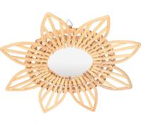 Miroir de Maquillage Rattan Innovative Art Decoration Retro Dressing Bathroom Wall Hanging MirrorFlower
