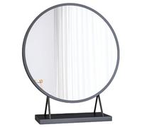 Miroir De Maquillage Rond De 50 Cm De DiamèTre, Grand Format, avec Support en A Et Rotation à 360°, IdéAl pour Coiffeuse Ou Chambre(A/50CM)