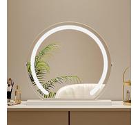 Miroir de maquillage rotatif à 360° avec écran tactile LED, miroir de courtoisie Hollywood à intensité variable pour une application précise