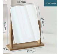 Miroir De Maquillage Rotatif En Bois Simple,Miroir De Bureau,Dortoir Étudiant,Vanité Cosmétique,Pliant,Mode,Maison.Extra Large