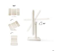 Miroir de Maquillage Triptique Rechargeable avec Grossissement et Lumière LED Miled InnovaGoods MIROIR DE POCHE