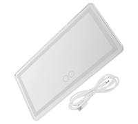 Miroir de Maquillage Voiture LED Tactile pour Pare-soleil Blanc | Verre Abs, Double Éclairage Chaud et Froid, Câble USB 1,2m, Type C 5v 2a