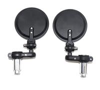miroir de moto Accessoires De Moto 2 Pièces/ensemble 22mm Rétroviseur Universel Noir Guidon Fin Scooter Latéral