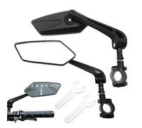 Miroir de moto, composant de rétroviseur en verre ABS de 14,6 cm antichocs | Objectif plat grand angle 346 G | Cette pièce de modification universelle améliore la sécurité de conduite