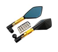 Miroir De Moto De Remplacement CNC Miroir en Aluminium Universel 8mm 10mm Scooter Vélo Électrique Café Course Rétro Miroir Accessoires De Moto(C)