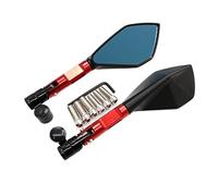 Miroir De Moto De Remplacement CNC Miroir en Aluminium Universel 8mm 10mm Scooter Vélo Électrique Café Course Rétro Miroir Accessoires De Moto(B)