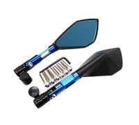 Miroir De Moto De Remplacement CNC Miroir en Aluminium Universel 8mm 10mm Scooter Vélo Électrique Café Course Rétro Miroir Accessoires De Moto(D)