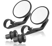 Miroir De Moto Rétroviseurs Latéraux Ronds Pour Guidon Moto 1 Paire 7/8" 22 Mm En Aluminium Pour Vélos Électriques Scooters Café Racer Rétroviseurs Moto(2pcs White lens)