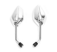 Miroir De Moto Universel 10mm/M10 rétroviseurs latéraux moto pour Vespa pour Piaggio moto Scooter accessoires pièces Rétroviseurs Moto(Silver)