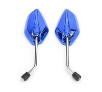Miroir De Moto Universel 10mm/M10 rétroviseurs latéraux moto pour Vespa pour Piaggio moto Scooter accessoires pièces Rétroviseurs Moto(Blue)
