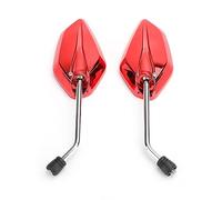 Miroir De Moto Universel 10mm/M10 rétroviseurs latéraux moto pour Vespa pour Piaggio moto Scooter accessoires pièces Rétroviseurs Moto(Red)