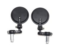 Miroir De Moto Universel en Aluminium Noir, Extrémité La Barre Poignée, Rétroviseurs Latéraux, Accessoires Moteur, 2 Pièces/Ensemble 22mm Rétroviseurs