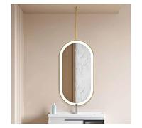 Miroir De Plafond Pivotant Double Face for Salle De Bain avec Éclairage LED, Miroir De Coiffeuse, Disponible en Or Et en Noir.(Gold,60x120cm)