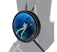 Miroir De Plongée Sous Marine - Lentille Ronde Compacte, Casque De Sécurité Portable, Outil De Dérive Réglable, Verre Utile Pour Profondeur Transparent | Équipement Pratique Pour La Grotte M