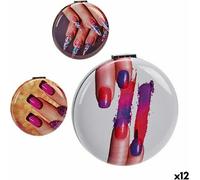 Miroir de poche cristal plastique 8 x 2,4 x 8 cm (12 pièces)