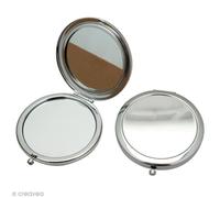 Miroir de poche - DTM - Miroir rond - 7,7 cm - Personnalisable - Multicolore