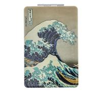 Miroir de poche - Enesco - Katsushika Hokusai - La Grande Vague de Kanagawa - 9,5cm - Bleu