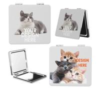Miroir de Poche Portable personnalisé avec grossissement 2X