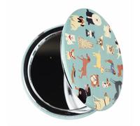 Miroir de poche Rex London Best In Show Bleu 7x7x1 cm
