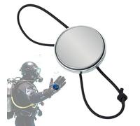 Miroir De Poignet De Plongée - Miroir Convexe Portable Réglable avec Sangle - Inspection Sous-Marine Pour Plongeur,Pour Dérive Sports de Plein Air Plongée Spéléo, Argent, Se référer à la description