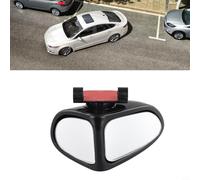 Miroir de point aveugle pour voiture grand angle, réglable à 360 degrés, lentille en verre HD (rouge gauche)