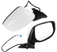 Miroir de porte côté passager droit Remplacement Assemblée de miroir de rétroviseur latéral pour Honda Fit 2009-2014 Blanc Réglage du miroir électrique Miroir non chauffant