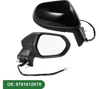 Miroir De Porte Latérale Droite De Remplacement Assemblée De Miroir De Rétroviseur Pour Toyota Corolla 2020-2022 No.8791012K70 Noir Brillant Réglage De Miroir Électrique