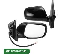 Miroir De Porte Latérale Droite De Remplacement Assemblée De Miroir De Rétroviseur Pour Toyota Corolla 2009-2013 No.8791012C40 Noir Brillant Réglage De Miroir Électrique