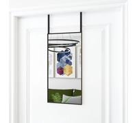 Miroir de porte noir 30x60 cm verre et aluminium