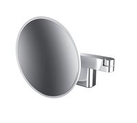 miroir de rasage et de maquillage LED Emco 109508036 chromé , grossissement 3x, 2 bras, modèle mural